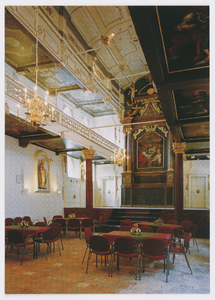 606340 Interieur van de St.-Gertrudiskapel (Mariahoek 10) te Utrecht: schip.